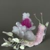“Slow Magic” | Pink Crystallized Sculpture THE WHISPERS BEHIND THE MAGIC DOOR Collection. Fantasy art by Svetlana Matveeva. Surreal mixed media sculpture | Sculpted from Cosclay